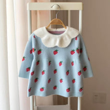Load image into Gallery viewer, New Baby Winter Knitted Clothes Infant Toddler Tops Shirts For Baby Girls Retro Dress Design
