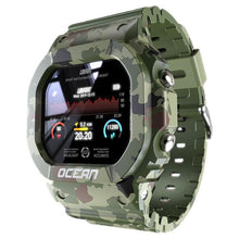 Load image into Gallery viewer, Military Ocean Army Smart Watch For Menand Woman For  Fitness and Sport With Tracker Blood Pressure Message Push Heart Rate Monitor and Clock Smartwatc For Android
