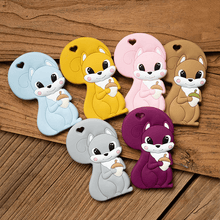 将图片加载到图库查看器，New Sets Baby Silicone Teether Rodent Silicone Animal Fox Teeth Chew Children Goods

