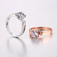 Load image into Gallery viewer, Wedding Engagement Rings For Women Classic Round Female Ring With Stone Cubic Zircon Women's Ring Accessories Jewelry R053
