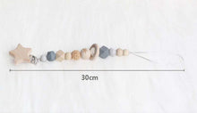 将图片加载到图库查看器，Modern Wood Pacifier Clip Chain Holder Nipples Pacifier Clips Pacifier Teether Teething Toy Cartoo Wooden Bracket For Pacifier For Kids
