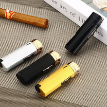 将图片加载到图库查看器，NEW Modern Luxury Grinding Wheel Three Torch Turbo Lighters For Cigarettes Accessories Cigar Smoking Lighters New Metal Design
