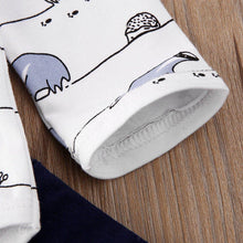 将图片加载到图库查看器，Luxury Modern Trend Style Newborn Baby Boy Girl Fox print Tops Romper Long Pants Autumn Outfits Clothes For Girls And Boys
