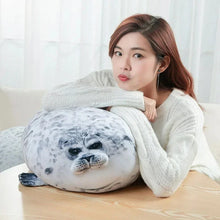 Load image into Gallery viewer, Angry Blob Seal Pillow – Cute 3D Chubby Sea Lion Plush Toy Gift
