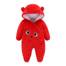 将图片加载到图库查看器，Newborn Winter Hoodie Baby Rompers Outwear Infant Baby Jumpsuit 3M -12M For Girls and Boys Winter Romper
