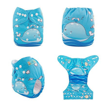 将图片加载到图库查看器，ModernLuxury Printed Baby Cloth Diaper Reusable Cloth Nappy Snap Adjustable Pocket Diaper Nappies For Baby Kids
