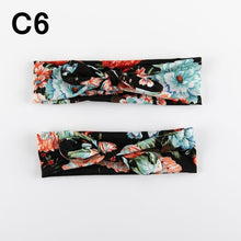 Load image into Gallery viewer, Modern  Mother &amp; Baby Headbands Kids Girl Bow With Rabbit ear Print Floral Hair Bands Parent-Child Hair Accessories
