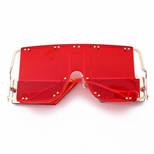 Load image into Gallery viewer, Luxury Modern NEW Fashion Square  Oversized and Big Frame Woman and Ladies SunglasseBrand Metal Rivet Trend Unique Female Eyewear Wth UV 400 Protection
