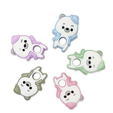 将图片加载到图库查看器，Silicone Bear Baby Teethers Silicone Beads Baby Pacifier Clips Teething Toys Clip Nipple Clasps For Baby Boys And Girls
