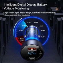 将图片加载到图库查看器，65W USB Car Charger Quick Charge QC4.0 QC3.0 Type C PD Fast Car Charging Portable Charger
