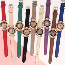 将图片加载到图库查看器，Women Elegant Popular Watch Set Starry Sky Ladies Bracelet Watch Casual Leather Sports Quartz Wristwatch For Women and Girls
