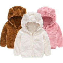 Load image into Gallery viewer, Modern Winter Fleece Children's Sweater Boys and Girls Hoodie Jacket Warm Baby Coat  With Bear Ears
