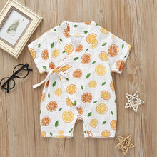 将图片加载到图库查看器，Summer Baby Girl/Boys Clothing Short-sleeved Rompers Jumpsuit Floral Print  Cute Soft Newborn Infant Baby Playwear For Girls and Boys Kids
