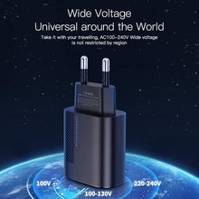 将图片加载到图库查看器，Small Black PD Charger USB 18W QC 4.0 USB Type C Fast Portable Wall Charger High Speed Charging
