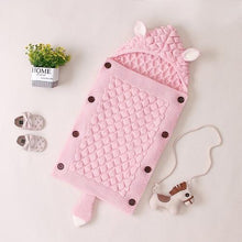 Load image into Gallery viewer, Stevvex Knitted Newborn Baby Blanket Baby Sleeping Bags Stroller Bedding Warm Swaddle Wrap
