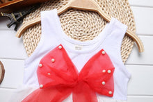Load image into Gallery viewer, Baby Girl Clothes for Kids with Cute Purple Stripe and Round Neck  Sleeveless Chiffon Dresses For Girls
