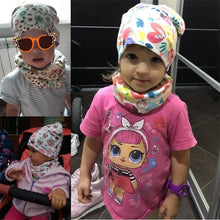 将图片加载到图库查看器，Modern Cartoon Cotton Baby Hat Winter Baby Girls Hat Newborn Boys Hats Kids Cap Scarf Set Children Beanies For Kids With Scarf

