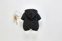 将图片加载到图库查看器，Modern Elegant Winter Children's baby Plush Thickened Cotton Jumpsuit Jacket For New Baby  Boys and Girls
