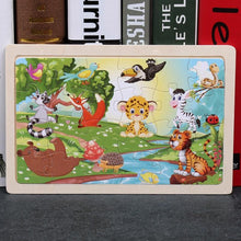 将图片加载到图库查看器，24 Slice Wood Puzzles Children Adults Vehicle Puzzles Wooden Toys Learning Education Environmental Assemble Educational Games For Kids and Babies
