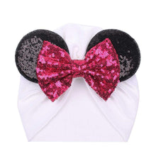 Load image into Gallery viewer, Modern Shiny Cute Dot  Big Bow Baby Cap Hat For Girls Kids Flannel Beanie Autumn Winter Warm Girls Turbans

