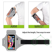 Load image into Gallery viewer, Sports Green Armbands Zipper Running Bag Phone Case Holder Wrist Arm Band Holder Pouch Case For Exercise Workout
