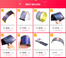 Load image into Gallery viewer, Portable Solar Pan power CIGS Thin Film DIY Battery Charger Photovoltaic cell Waterproof  Charger for Outdoor Camping
