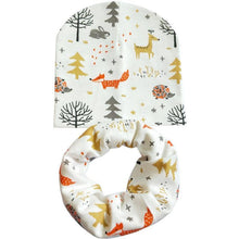 将图片加载到图库查看器，Modern Cartoon Cotton Baby Hat Winter Baby Girls Hat Newborn Boys Hats Kids Cap Scarf Set Children Beanies For Kids With Scarf
