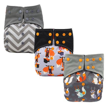 Load image into Gallery viewer, All-In-One  Cloth Diaper for Baby Bamboo Charcoal Eco-friendly Baby Cloth Diaper
