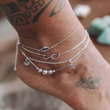将图片加载到图库查看器，Luxury Bohemian Star Shell Ankle Bracelet Foot Jewelry Brecelet Simple Shell Anklets for Women Summer Style
