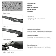 Load image into Gallery viewer, VEITHDIA Aluminum Magnesium Men's Polarized VU400 Sun Glasses Night Vision Mirror Male Eyewear Sunglasses Goggle Oculos  6502
