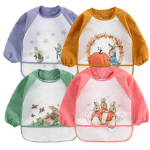 Load image into Gallery viewer, Cute Cartoon Print Baby Waterproof Long Sleeve Apron Children Feeding Smock Bib Baby Accessories
