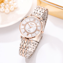 Load image into Gallery viewer, New Luxury Crystal Women Bracelet Watches Top Brand Fashion Diamond Ladies Quartz Watch Steel Female Wristwatch For Women and Girls
