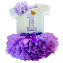 将图片加载到图库查看器，New Trend Dress For Baby Girls First 1st Birthday Baby Clothing Toddler Summer Clothes For Birthday Party
