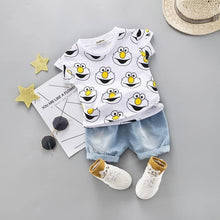 Load image into Gallery viewer, Fashion Infant  Clothing Set for Boys and Girls Cute Summer Casual Clothes Set  Top+Shorts Kids Clothes Summer Edition T shirt and Pants Set
