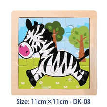 Load image into Gallery viewer, 38 Style Cartoon Wooden Puzzle Children Animal/ Vehicle Toy For  2-6 Year Baby Early Educational Toys for Kids
