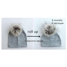 将图片加载到图库查看器，Newborn Kids Cotton Hats Cap With Pom Children's Hat Boy Accessories Toddler Caps
