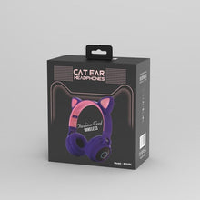 Load image into Gallery viewer, STEVVEX New Luxury Interesting LED Cat Ear Noise Cancelling Headphones Bluetooth 5.0  For Young People and  Kids Headset Support TF Card 3.5mm Plug With Mic
