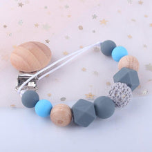 将图片加载到图库查看器，Modern Handmade Chain Wooden Holder For Pacifier Clips Leash Strap Nipple Holder For Infant Feeding For Baby
