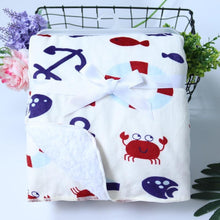 Load image into Gallery viewer, Baby Blankets New Layer Coral Fleece Infant Swaddle  Wrap Owl Printed Newborn Baby Bedding Blanket
