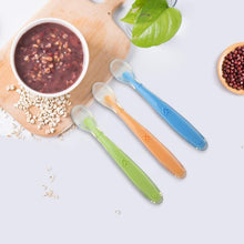Load image into Gallery viewer, New Baby Soft Silicone Spoon Temperature Sensing Spoon Children Food Baby Feeding Tools Unique Design Perfect For Parents
