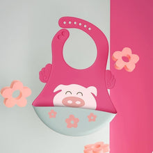 将图片加载到图库查看器，Silicone Baby Eating Bib Children Adjustable Large Boy Girl Saliva Pocket Super Soft Waterproof Bibs For Kids
