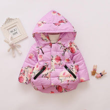 将图片加载到图库查看器，Designer Luxury Elegant New Winter Baby Outerwear Hooded Printed Cotton Padded Jacket and Coats For Babies and Girls Kids

