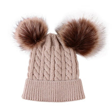 将图片加载到图库查看器，Trend Cute Newborn Baby Winter Warm Hats Infant Kids Girls Boys Knit Hat With Pompom Ball Beanie Caps For Girls
