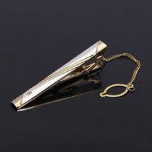 将图片加载到图库查看器，Creative Metal Necktie Bar Formal Shirt Classic Men Tie Clips Elegant Fashion Formal Professional Simple Tie Bar Clips Beautiful Designs Wedding Ceremony Gold Tie Pin Unisex Party Gifts Fashion Tie Clips
