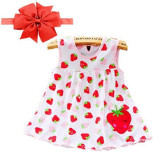 将图片加载到图库查看器，Children's Wear Dress Girls  Dresses For Party and Wedding with 100% Cotton Striped Lapel Fly Sleeves
