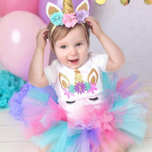 将图片加载到图库查看器，New 1st Birthday Tutu Baby Infant Christening Cake Dresses for Party Kids 1 Year Baby Girl For  Birthday Party
