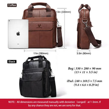 Load image into Gallery viewer, HUMERPAUL New Men Bag Shoulder 100% Genuine Leather Cheap Shoulder Handbags High Capacity Cross Bags for Men
