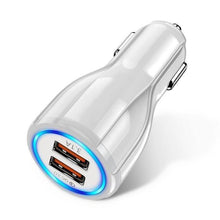 Load image into Gallery viewer, Car LED 18W 3.1A Charger Dual USB Fast Charging QC Phone Charger Adapter Cars Gadgets
