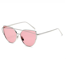Load image into Gallery viewer, Luxury Vintage Modern Cat Eye Metal High Quality Frame  With Miror Sunglasses For  Women and Lady sunglasses With UV400 Protection
