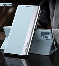 Load image into Gallery viewer, Green Elegant Magnetic Flip Case For iPhone 14 Pro Max 12 13 Mini Luxury Wallet Stand Cover Phone Magnetic Thin Slim Flip Leather Magnetic Closure Case Cover For iphone
